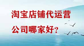 淘寶店鋪代運(yùn)營(yíng)公司哪家好