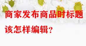 商家發(fā)布商品時標(biāo)題該怎樣編輯